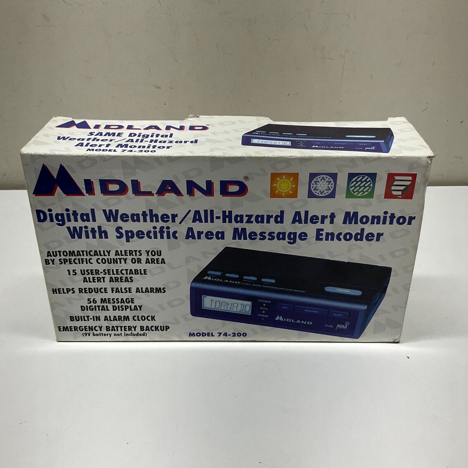 Midland 74-200 NOAA Digital All Weather Radio Hazard Alert Monitor Receiver