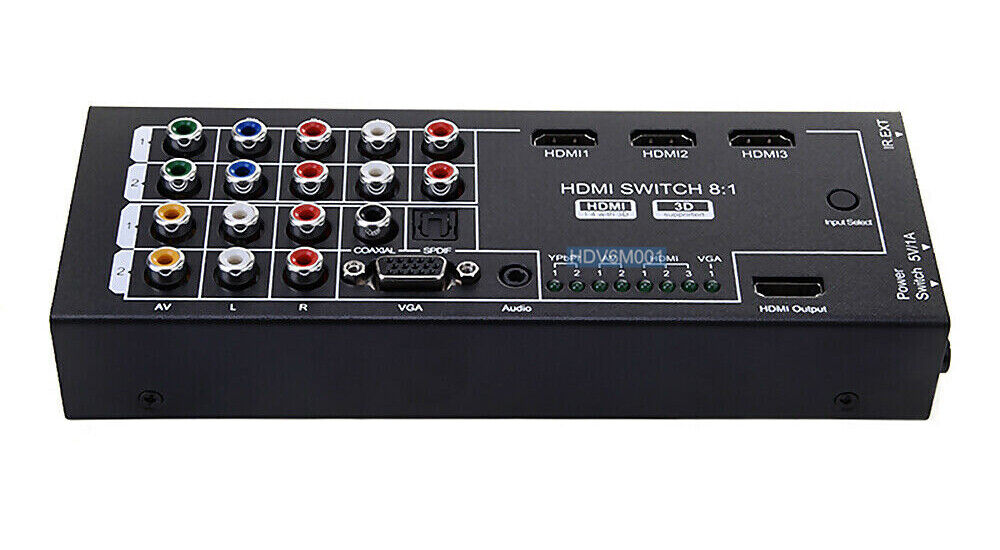 Multi-Format All To 1080p HD Converter Switcher With IR Remote