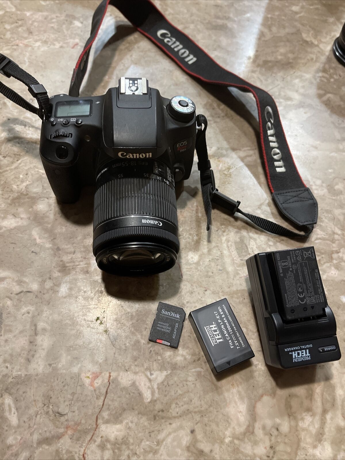 Canon EOS Rebel T6s / EOS 760D 24.2MP DSLR Camera Kit w/ 18-55mm STM Lens 256GB