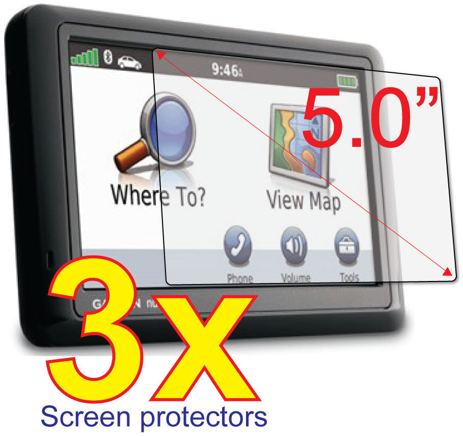 3x Clear LCD Screen Protector Guard Film For GPS Garmin Nuvi 2555 2595 LM LT LMT