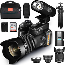 Digital SLR Camera, DSLR Camera with Telephoto Lens Wide Lens, LED Light, 32G TF picture