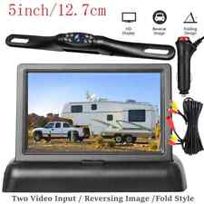 Foldable Car Monitor 5 Inch TFT LCD Screen HD Parking with Backup Camera picture