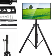 TV Flat Panel Monitor Tripod Floor Stand Height Adjustable Mount Fit 34