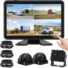 Wired Backup Camera System with 10.1 Touch Monitor, 3 HD 1080P Cameras,Night Vis picture