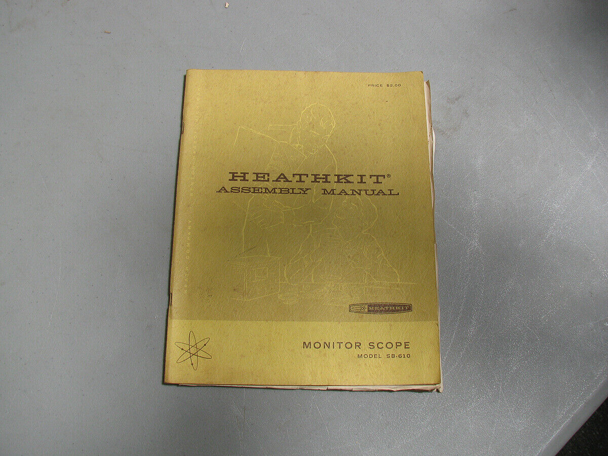 Genuine Heathkit Monitor Scope Model SB-610 Manual