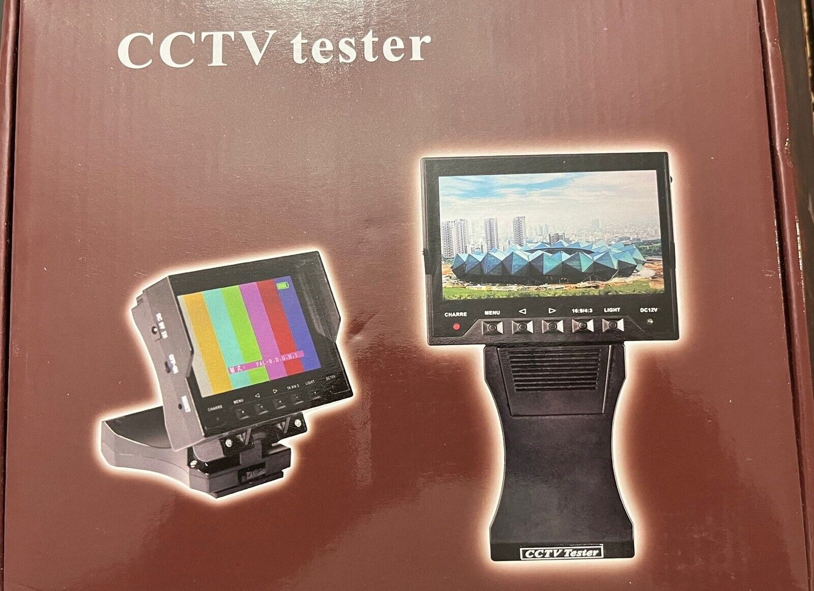 CCTV Tester LCD Camera HD Analog Video Monitor VGA Input DC12V Output 4.3in US