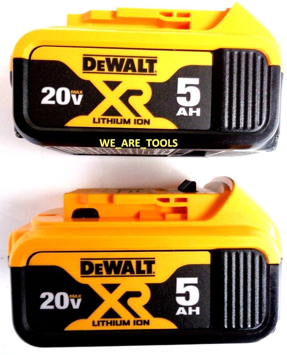 (2) Dewalt 20V DCB205-2 5.0 Batteries For Drill, Saw, Grinder 20 Volt