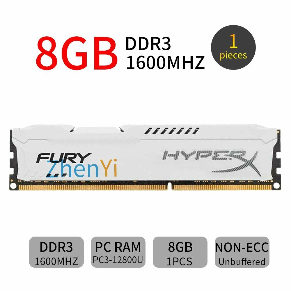 32GB 16GB 8G PC3-12800 DDR3 1600MHz Memory DIMM SDRAM 3Color LOT For HyperX FURY