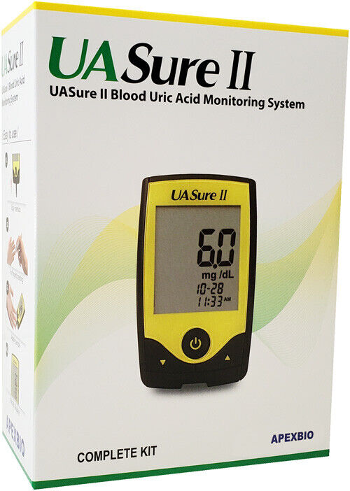 Uric Acid Test Kit.  Meter for Uric Acid.  Home Gout Monitor.