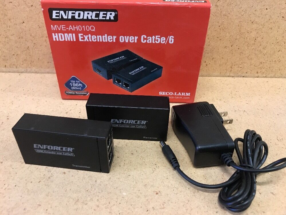 Seco-Larm Enforcer MVE-AH010Q Hdmi Extender Cat5/ 6 1080P Over Single UTP
