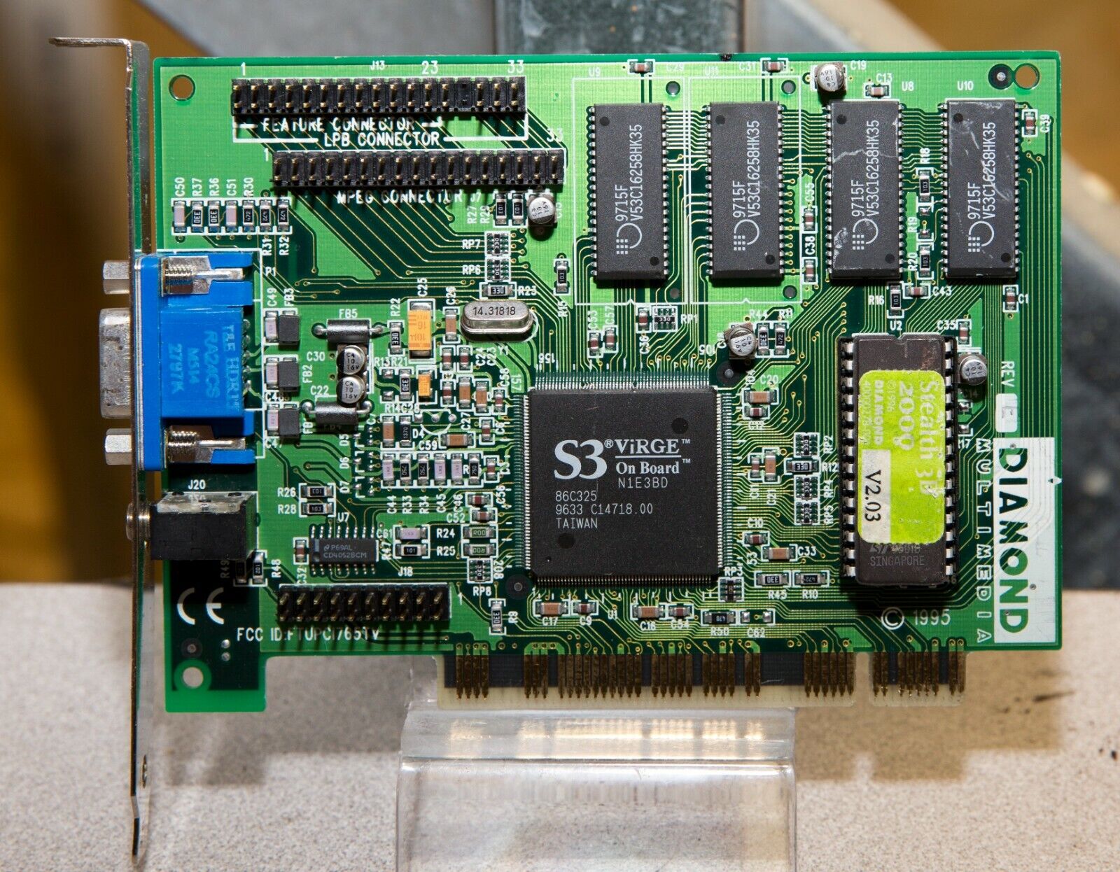 Vintage Diamond Stealth 3D 2000 (S3 ViRGE) PCI 2MB video card tested VGA61