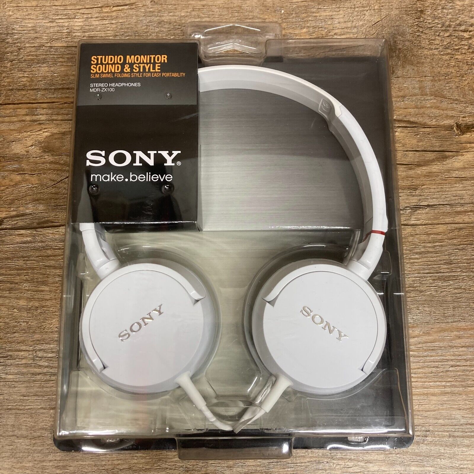 Sony Studio Monitor Stereo Headphone MDR-ZX100 White Brand New Sealed