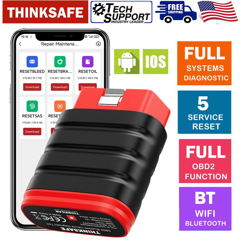 ThinkCar ThinkSafe OBD2 Scanner Bluetooth All System Diagnostic Tool ABS SRS EPB