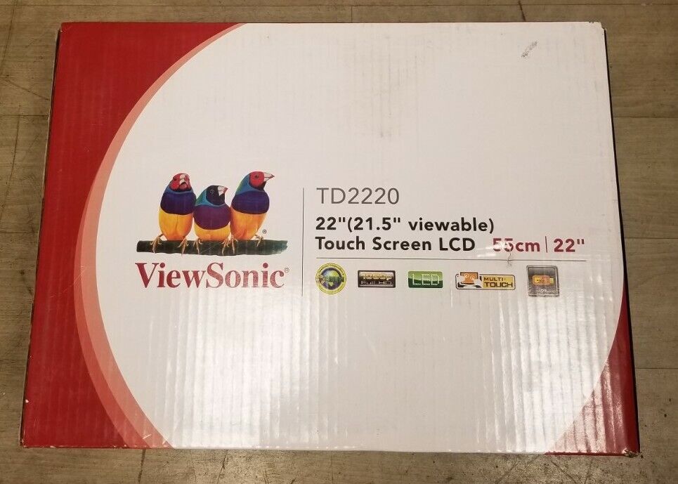 ViewSonic TD2220 Touchscreen MultiTouch Monitor | LED LCD VGA DVI 1920 x 1080 