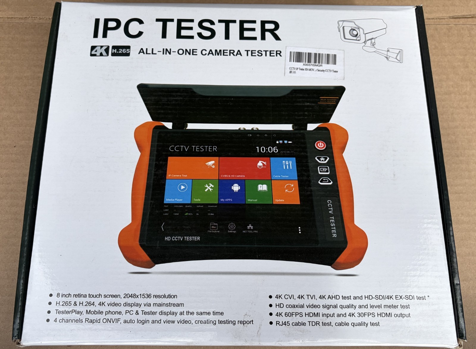 X9-MOVTADHS CCTV Tester Monitor AHD/CVI/TVI/SDI Multimeter IP Camera Tester Used X9-MOVTADHS CCTV Tester Monitor AHD/CVI/TVI/SDI Multimeter IP Camera Tester Used