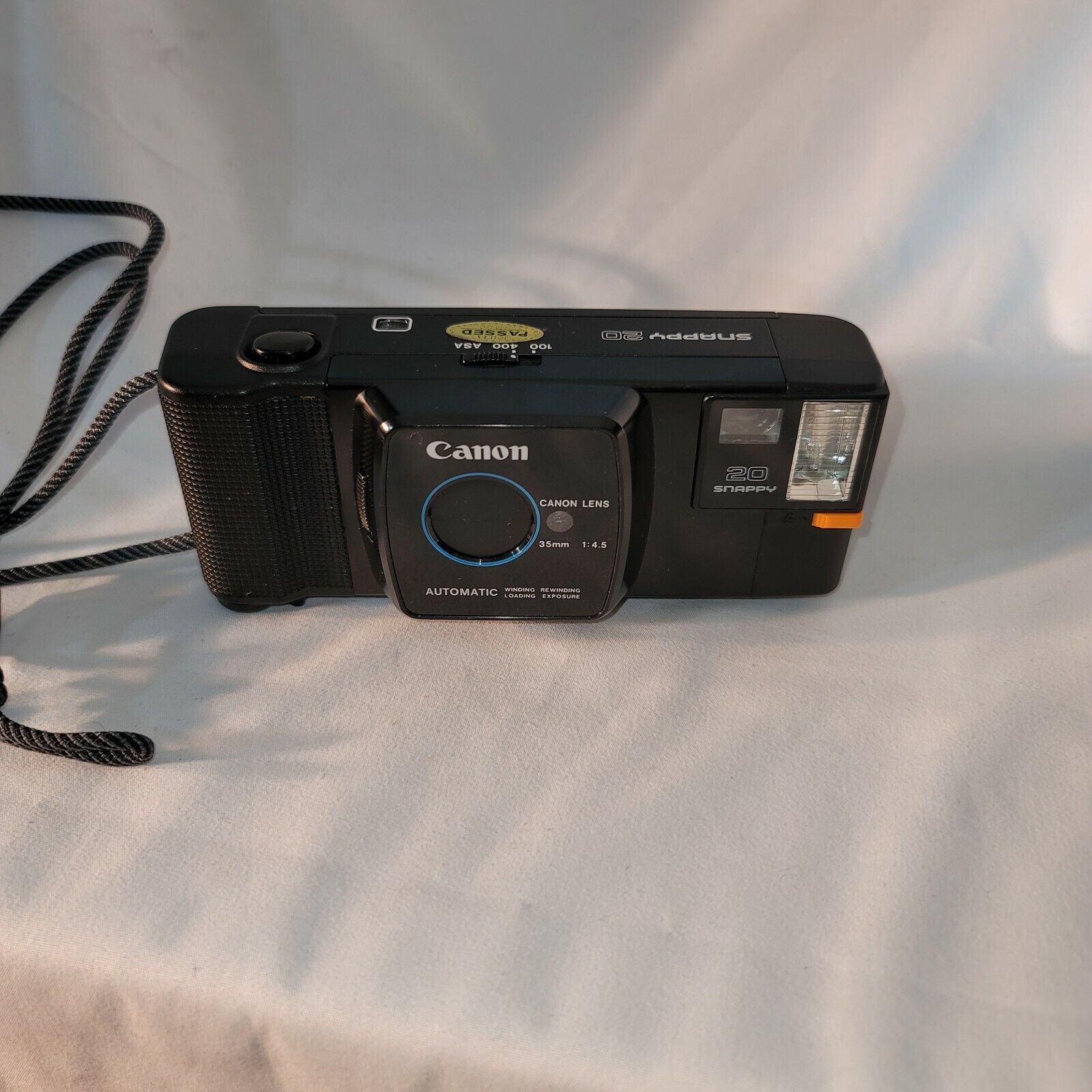 Canon Snappy 20 Point & Shoot Film Camera 35mm F/4.5 Automatic **FOR PARTS* READ