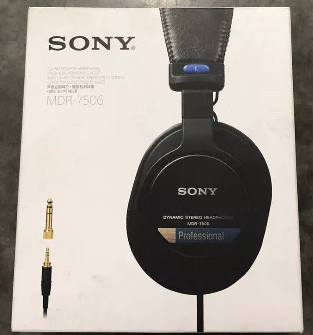 NEW IN BOX Sony Professional Mdr7506 Sound Monitor Headphones