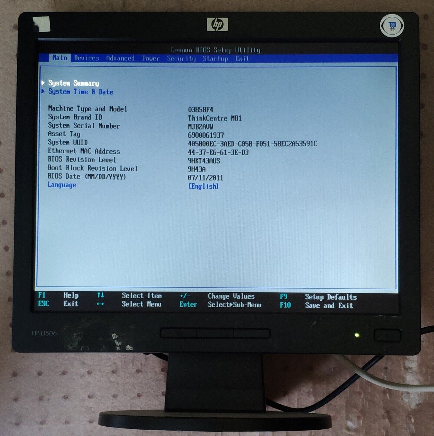 HP L1506 15 inch LCD Monitor