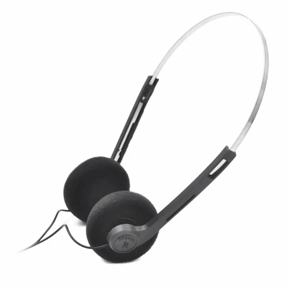 Retro Over-Ear Headphones 🎧 Vintage Underwire Headset for Walkman MP3 Music Pla