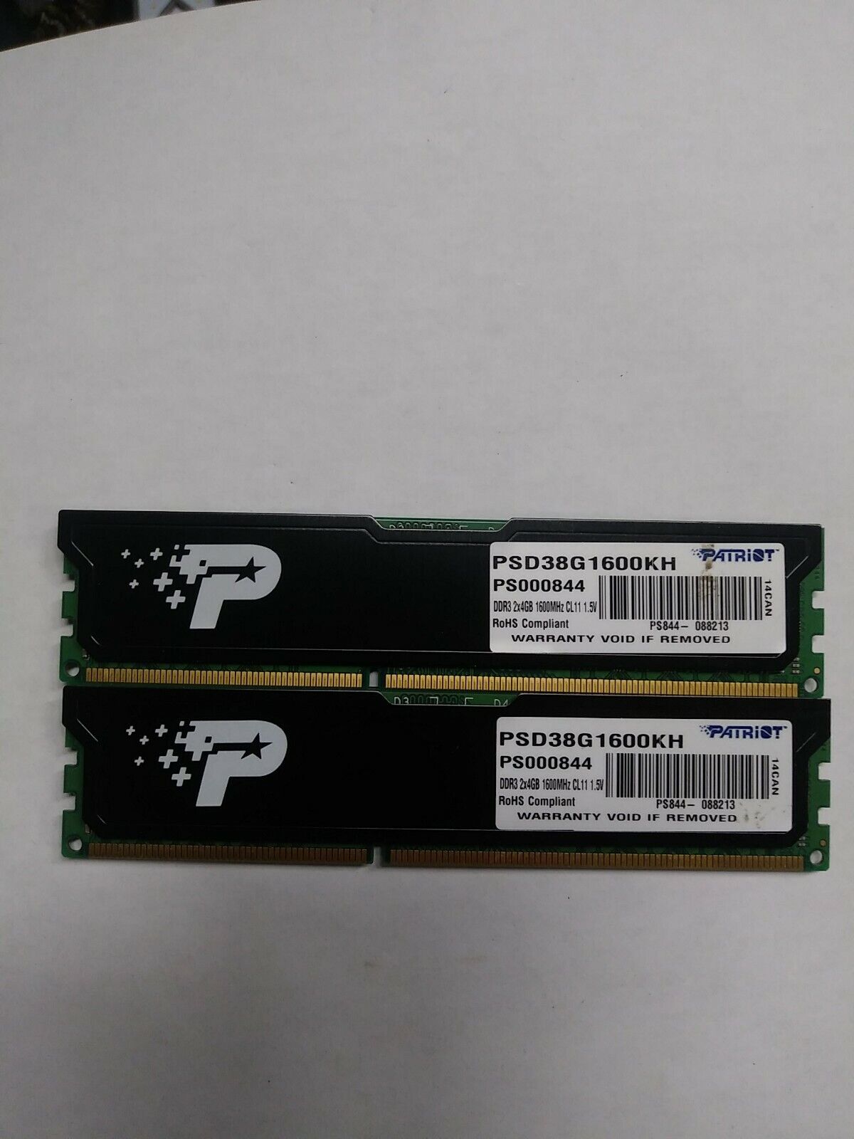 Patriot Signature Line 8GB (2x4GB)  DDR3 1600 (PC3 12800) Desktop Memory Ram 