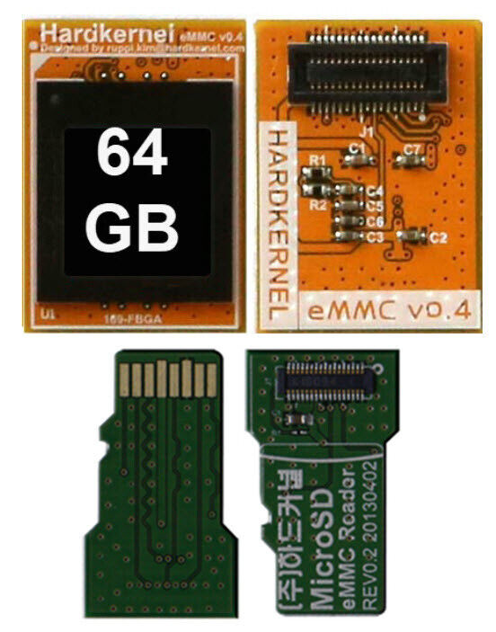 64GB eMMC Module for Odroid N2, N2+, C0, C1+, C2, C4, M1, XU4, H2