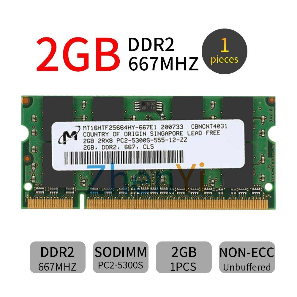 2GB Module DDR2 For APPLE MAC BOOK MACBOOK PRO MEMORY STICKS 667MHz PC2-5300 RAM