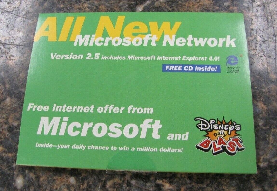 Vintage New Microsoft CD - Version 2.5 Network With Internet Explorer 4.0 