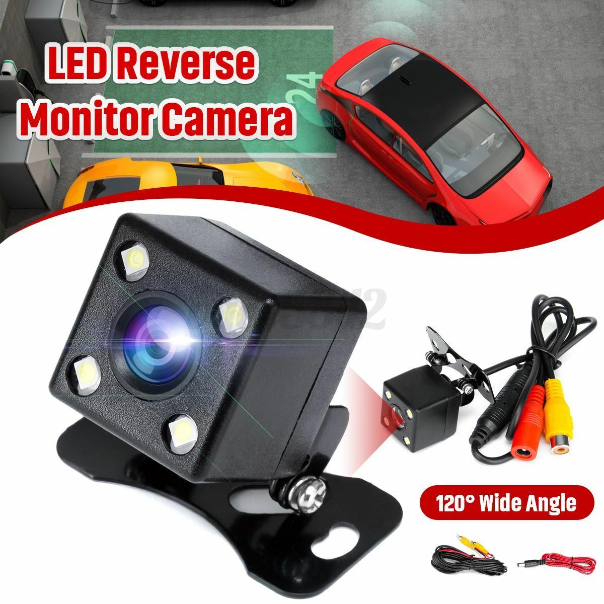120° Wide Angle Car LED Parking Rear View Reverse Backup Monitor Camera 