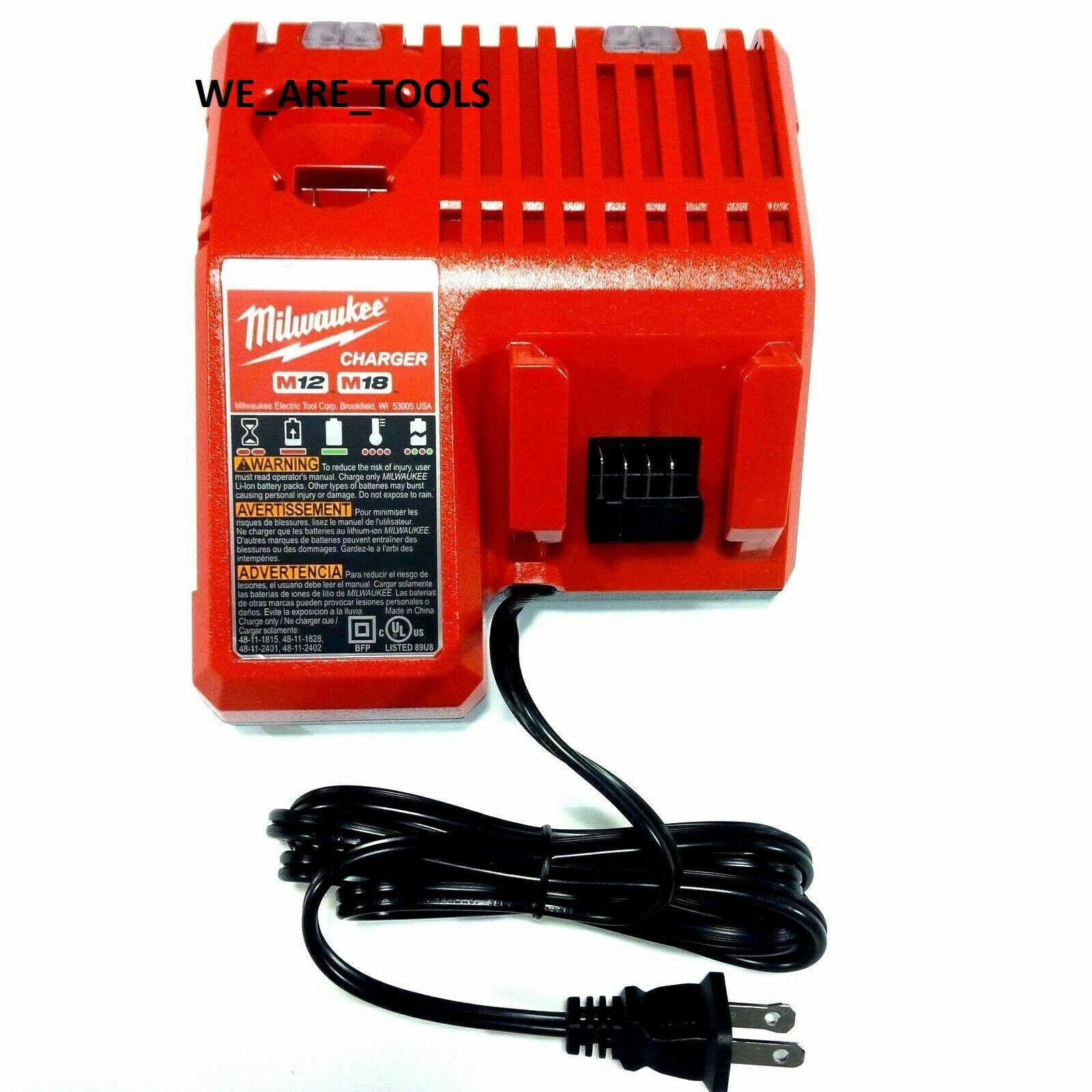 Milwaukee GENUINE New Battery Charger M18 & M12 48-59-1812 Lithium 12 18 Volt