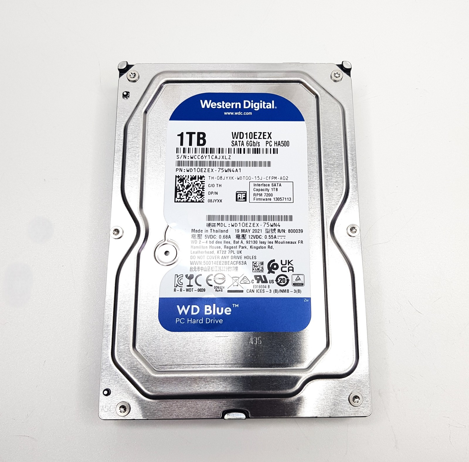Western Digital 1TB 7200RPM 6Gbps 3.5\'\' SATA Hard Disk Drive WD10EZEX 08JYXK