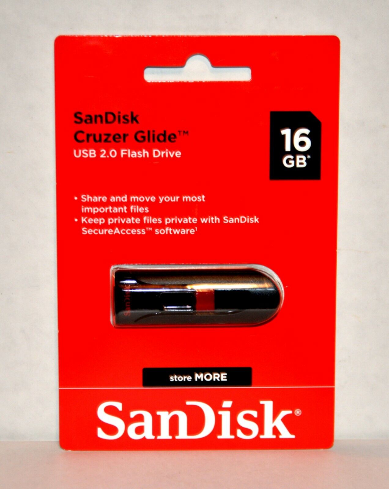 SanDisk Cruzer Glide - USB 2.0 Flash Drive – New/Sealed