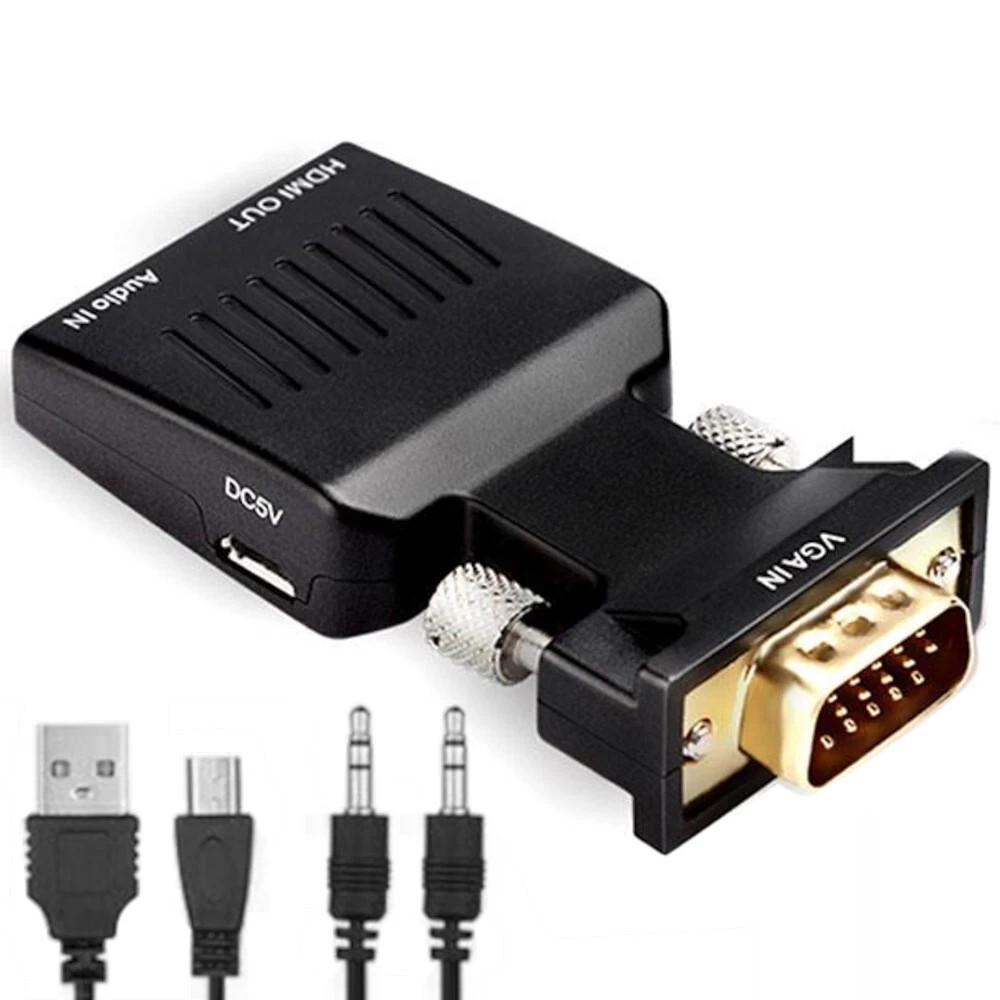 LOT VGA to HDMI Adapter with Audio PC to TV Monitor Projector Converter 1080P LOT VGA to HDMI Adapter with Audio PC to TV Monitor Projector Converter 1080P