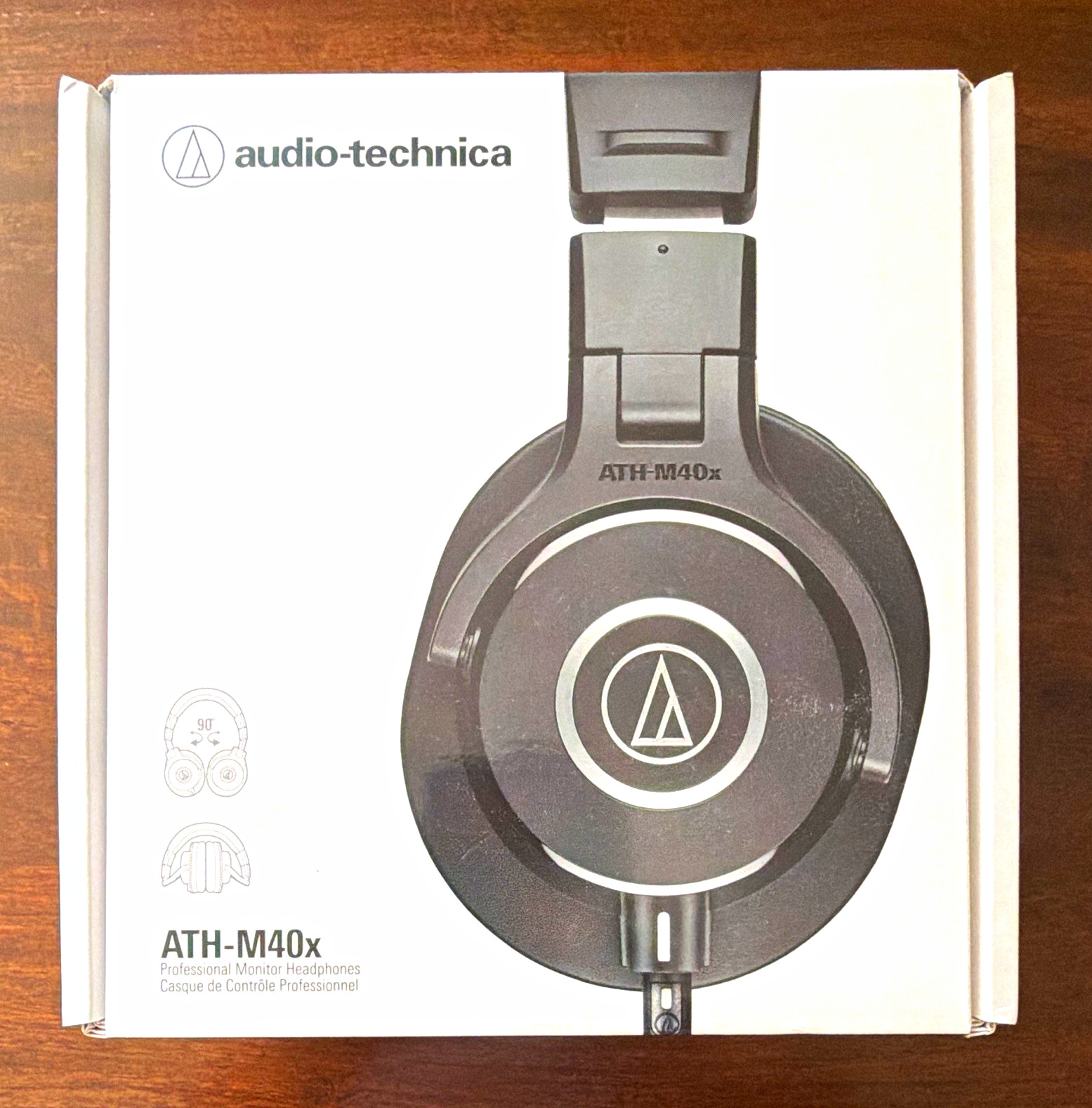 Audio-Technica ATH-M40x Black Over-Ear 3.5mm 40mm Foldable Monitor Headphones