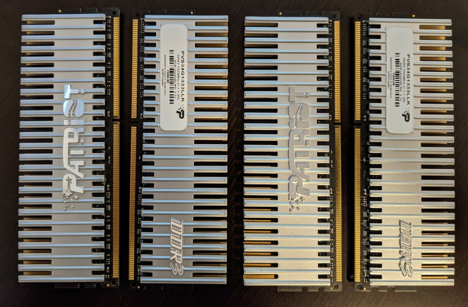 8GB (4x 2GB) Patriot PVS34G1333LLK Viper Series PC3-10666 DDR3 1333MHz SDRAM