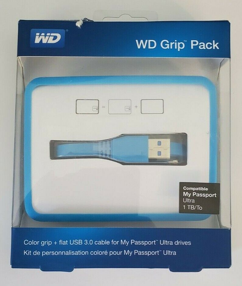 WD Grip Pack Blue Grip + flat USB 3.0 cable for My Passport Ultra drives