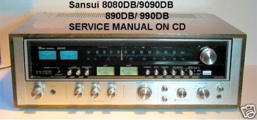 SANSUI 8080DB/9090DB STEREO RECEIVER  SERVICE MANUAL CD IN A HARD CASE FREE S/H