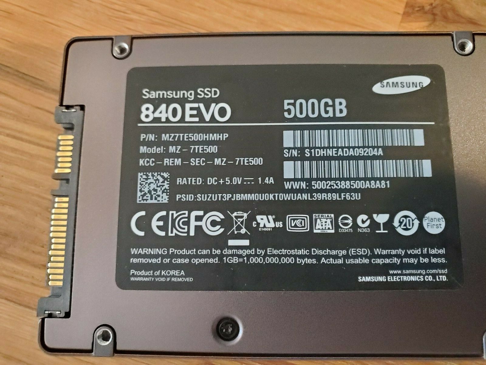 Samsung 840 EVO 500GB Internal 2.5\