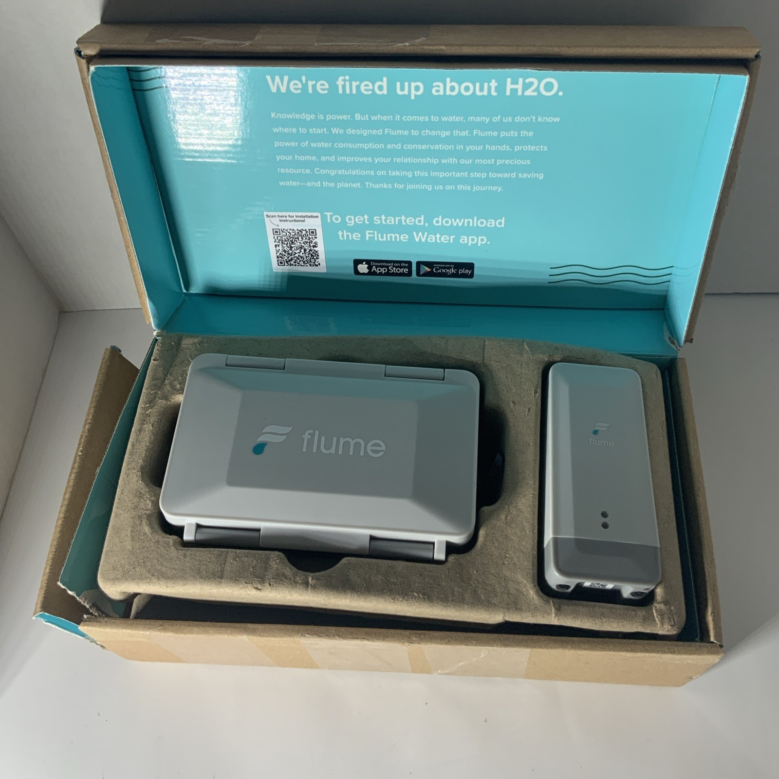 Flume 2 Smart Home Water Monitor F2100 WiFi Leak Detection Meter Sensor