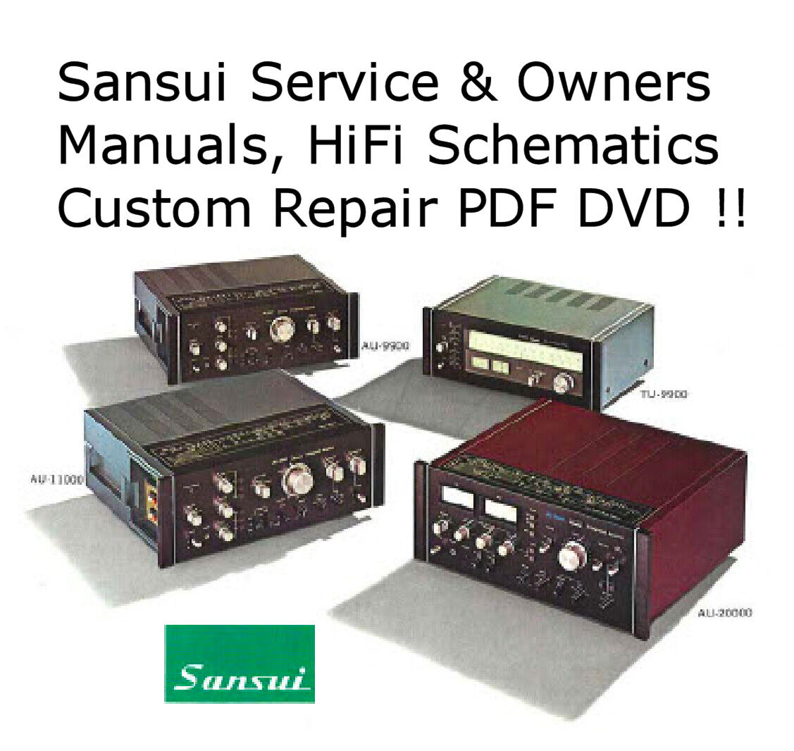 Sansui Service Manuals Owners Workshop HiFi Repair Schematics Custom PDF DVD  