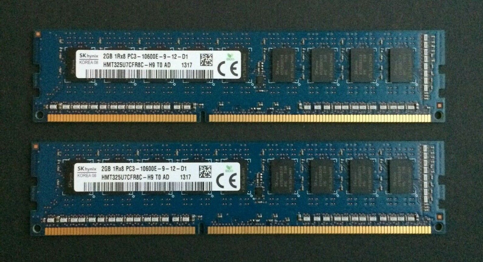 SK Hynix RAM Memory 4GB kit (2x2GB modules) DDR3 240 pins PC3-10600E