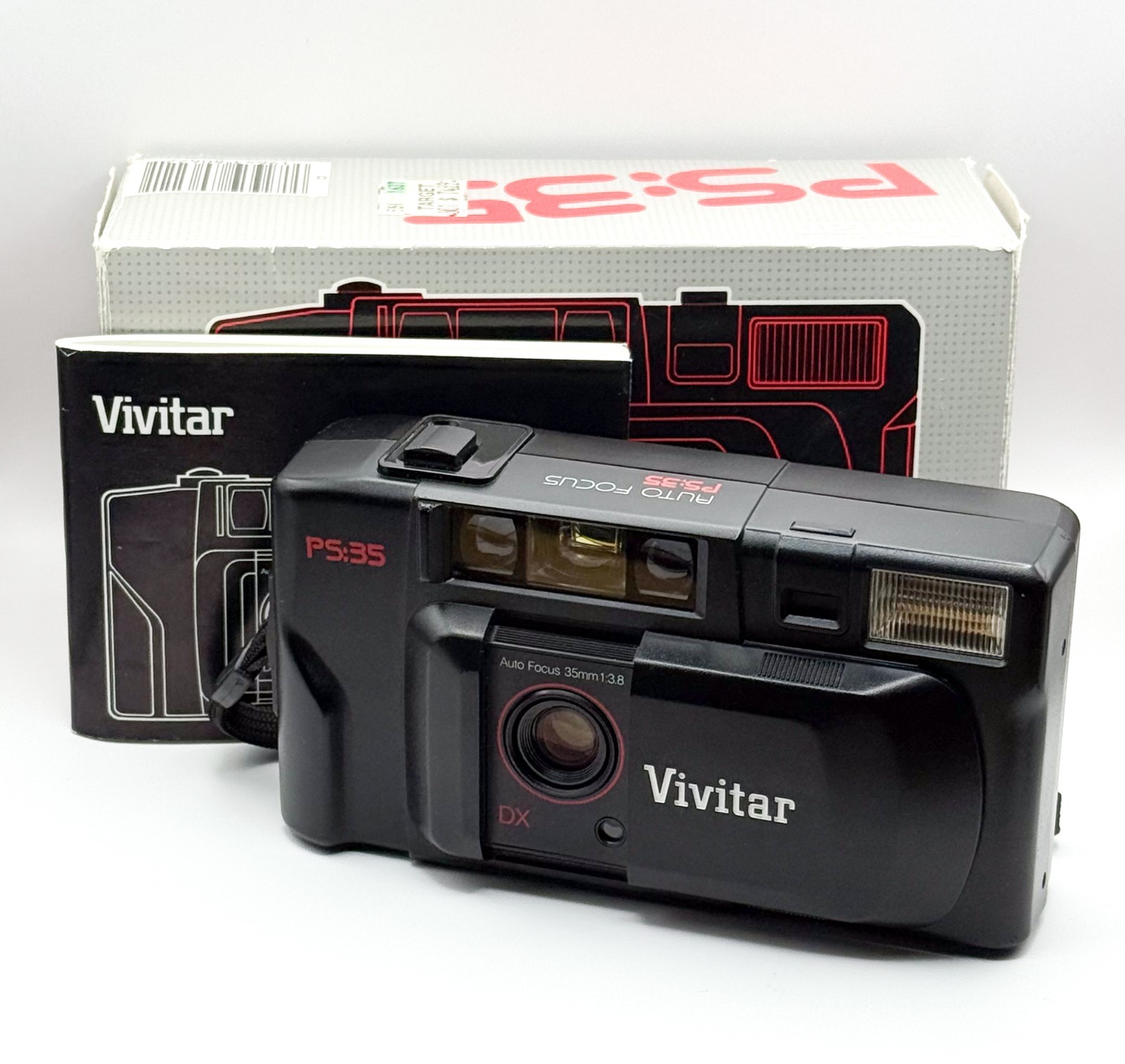 Vivitar PS:35 35mm Point & Shoot Film Camera w/  Box + Manual - Film Tested
