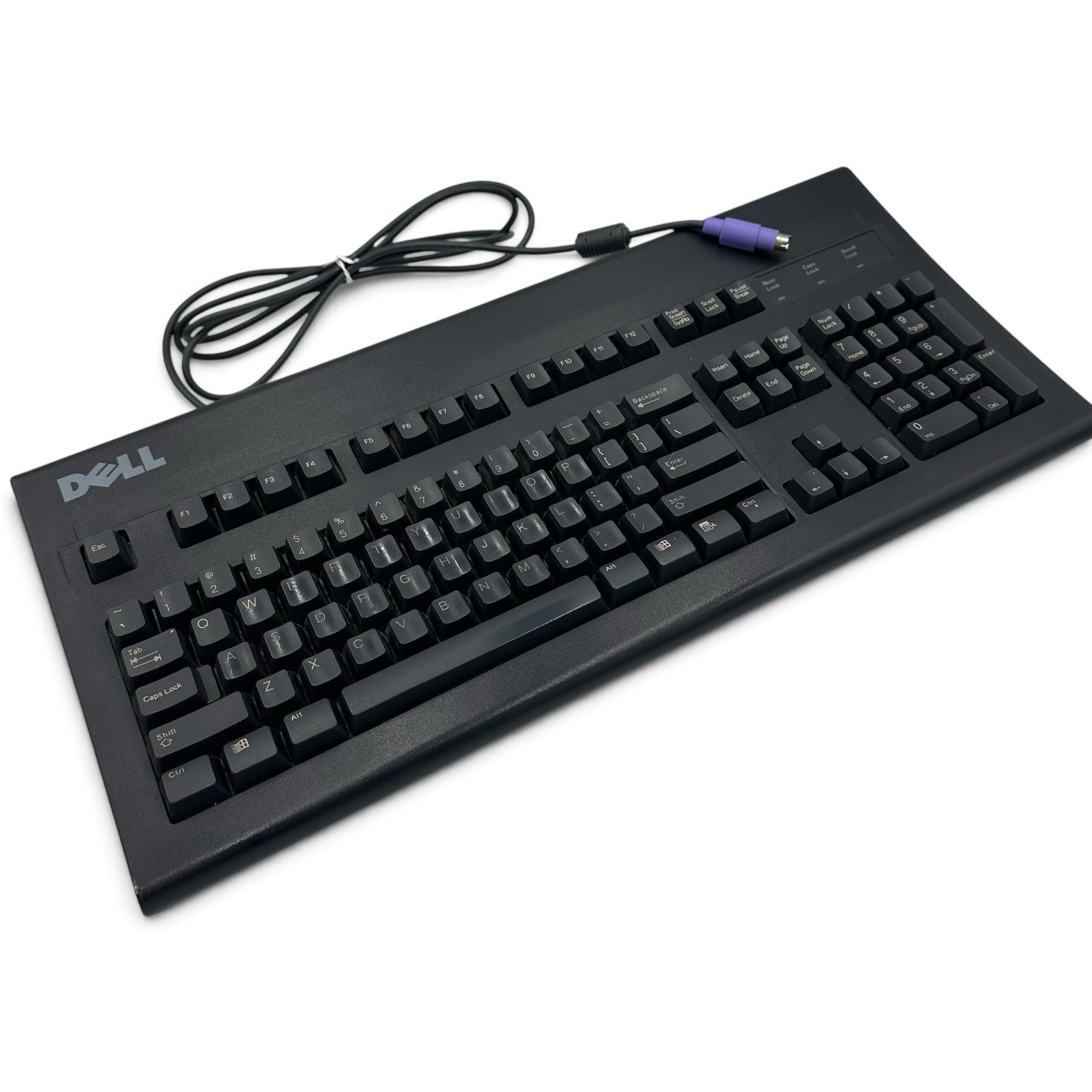 Dell AT101W Mechanical Keyboard Black Alps Linear Mod PS/2 Tested Vintage