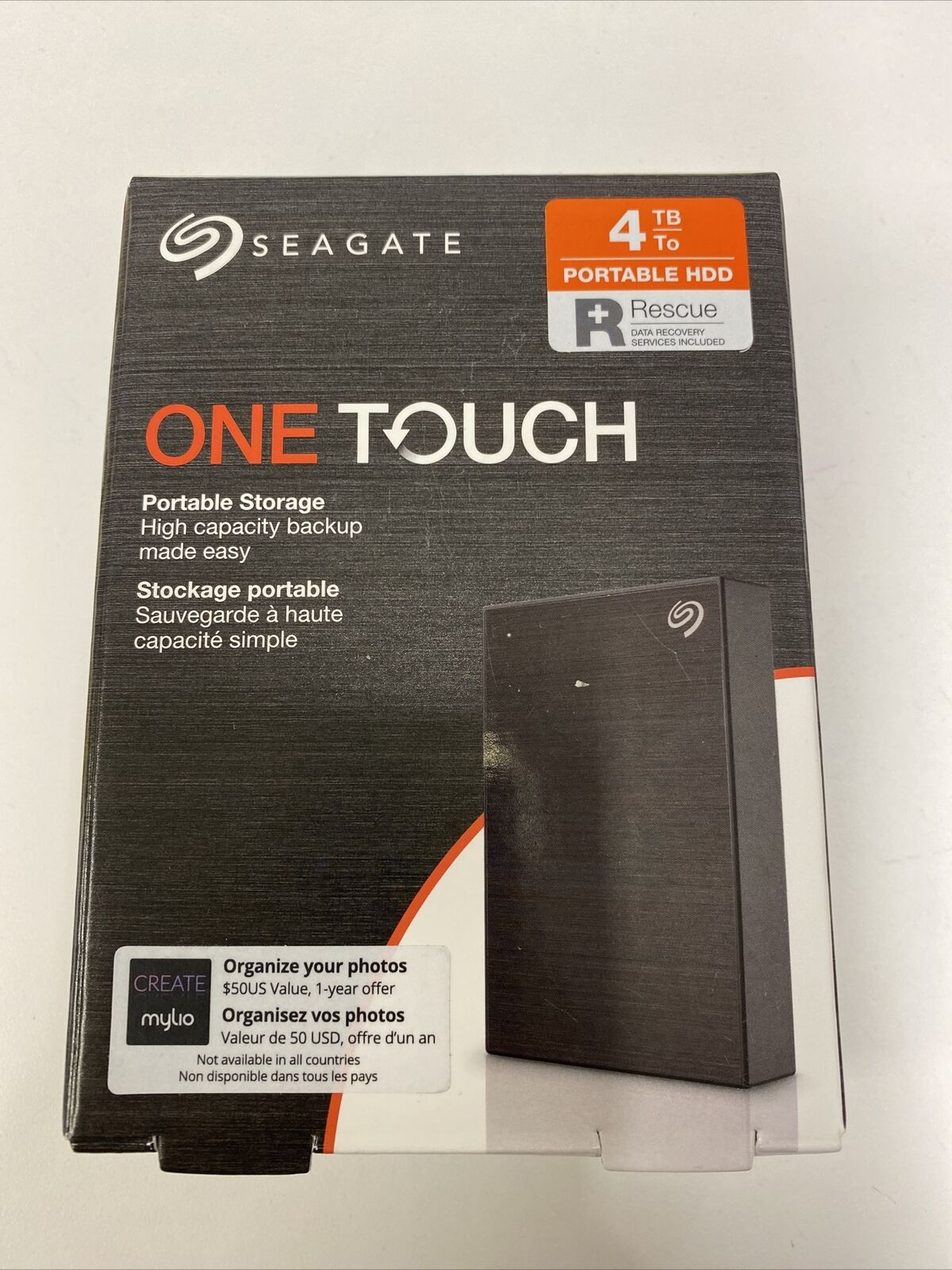 Seagate-HDD Ext 4TB One Touch USB3 Black NEW