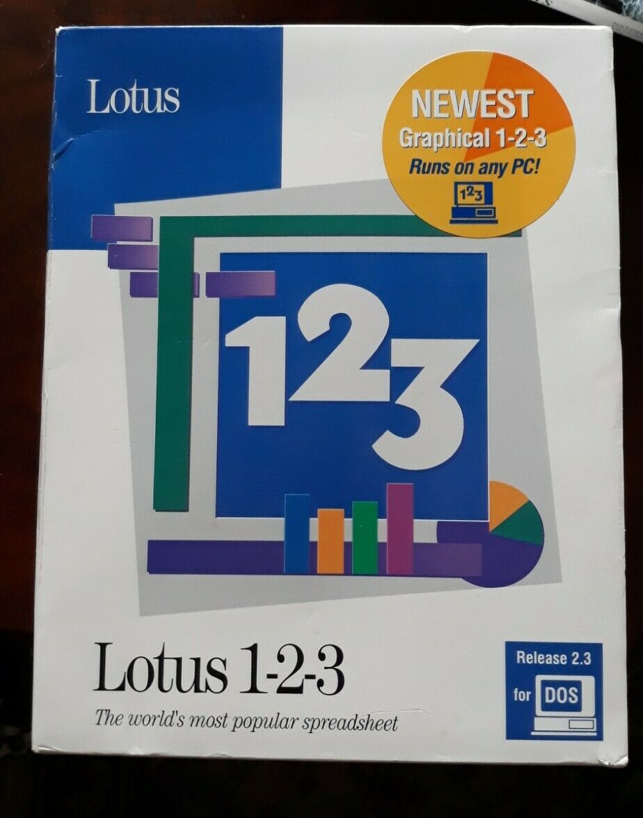 VINTAGE COMPUTING: Lotus 123 For DOS Release 2.3, 1991, New Old Stock Sealed 