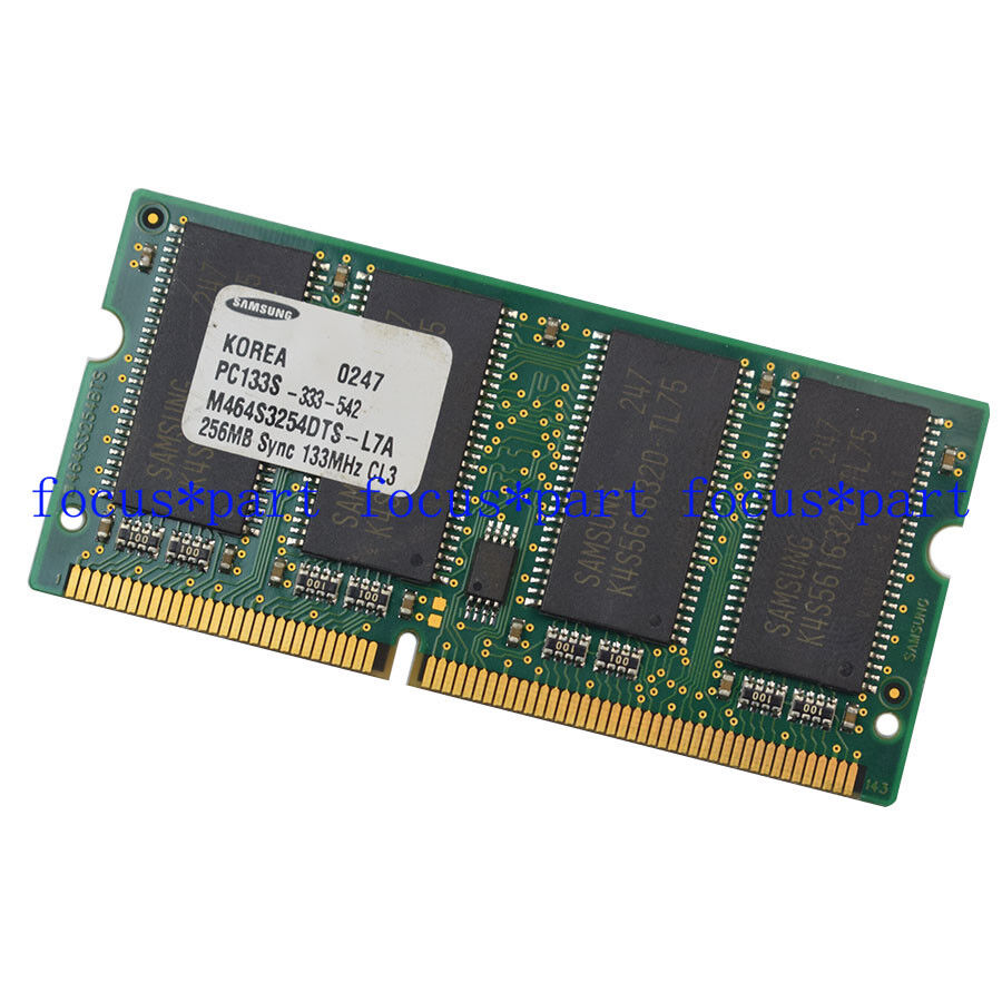 Samsung 256MB (1X256MB) PC133 144PIN NON-ECC SDRAM Memory RAM SO DIMM 3.3V
