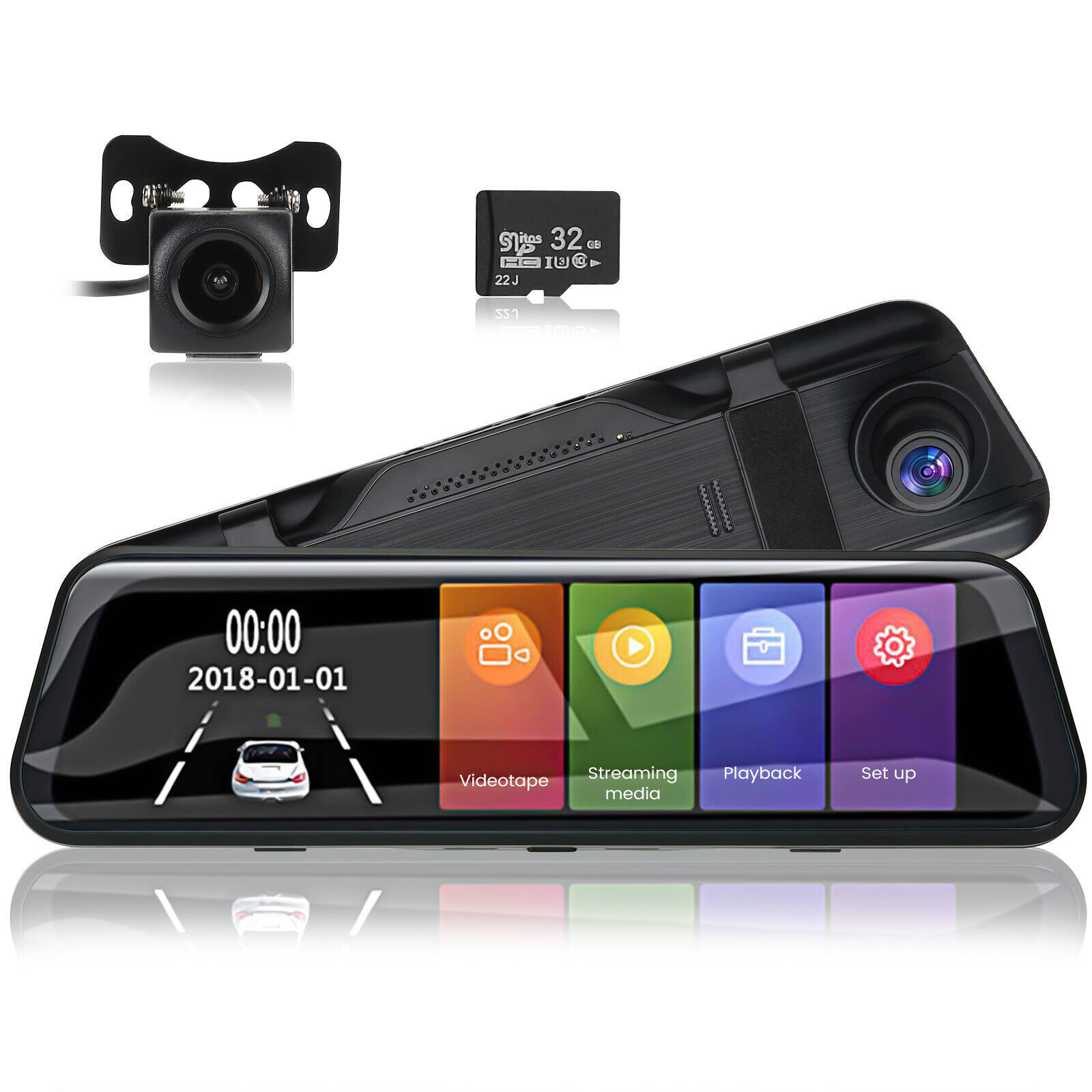 For Car DVR Dash Cam Video Recorder Dual Lens Rear View Camera 10
