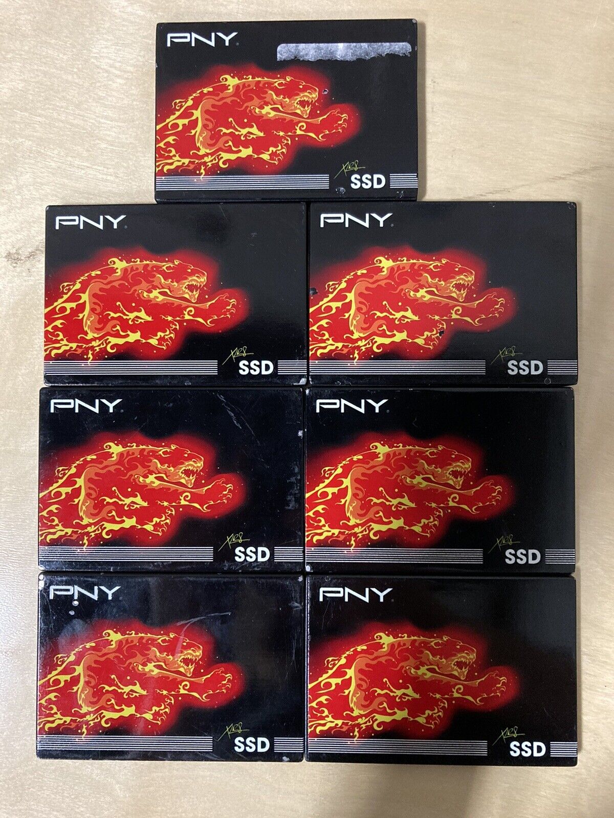 (LOT of 7) PNY 120GB SSD, Low Usable Life