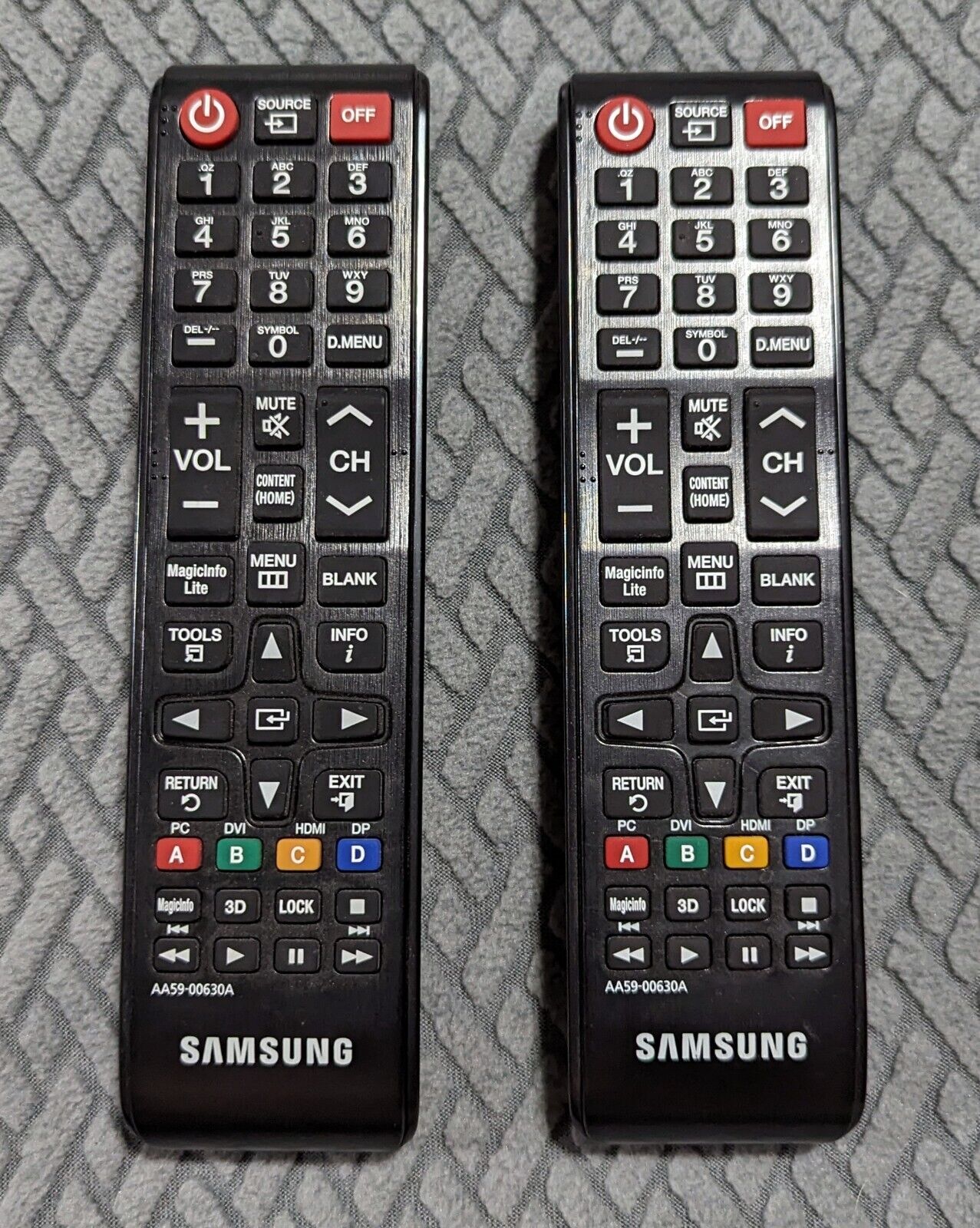 Samsung AA59-00630A Lot of Two (2) TV Monitor Remote Control