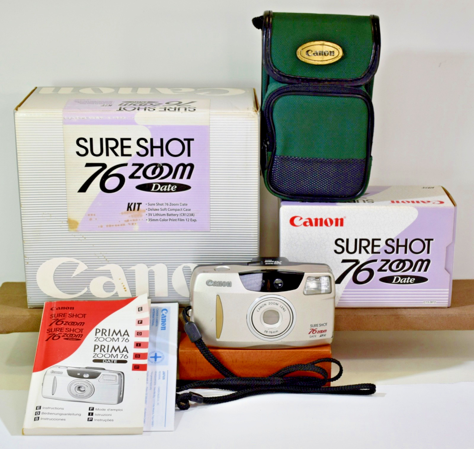 Canon Sure Shot 76 Zoom 35mm Film Point & Shoot Camera Bundle - Tested