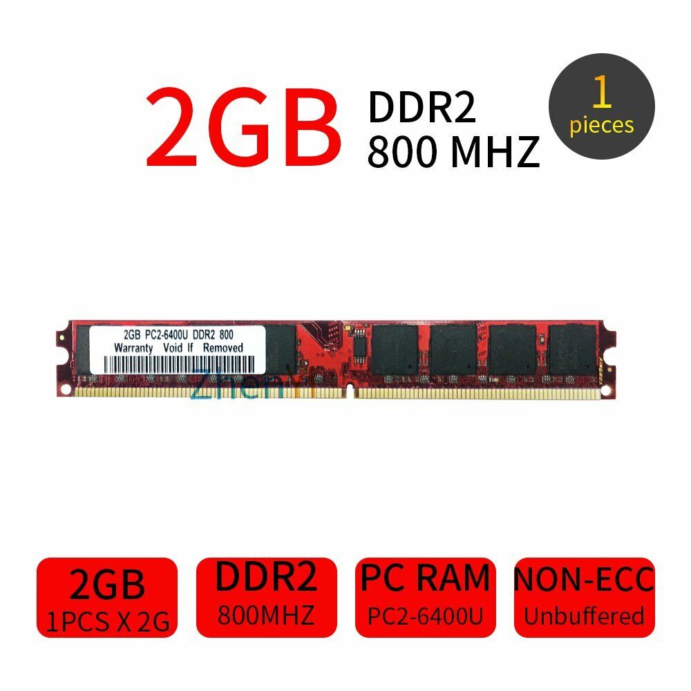 2GB Module DDR2 800MHz PC2-6400U DIMM 240Pin CL6 intel Desktop Memory SDRAM AB